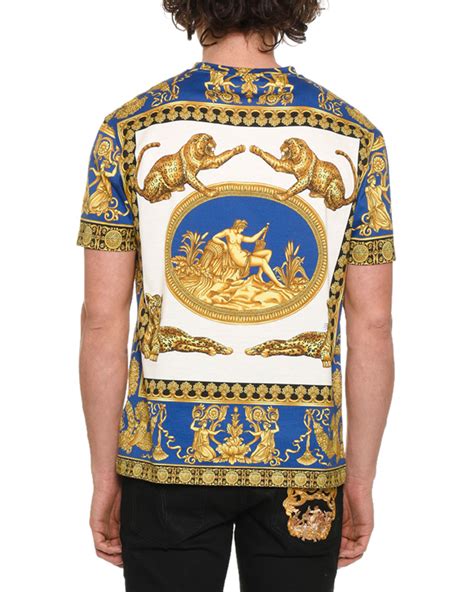 versace reissues iconic print shirts|Versace graphic t shirts.